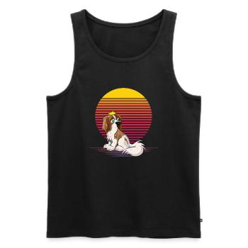 Cavalier Vapor - Men's Premium Organic Tank Top - black - Front - AI Model Male 178 light (178cm)