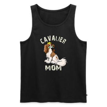 Cavalier Mom - Men's Premium Organic Tank Top - black - Front - AI Model Male 178 light (178cm)