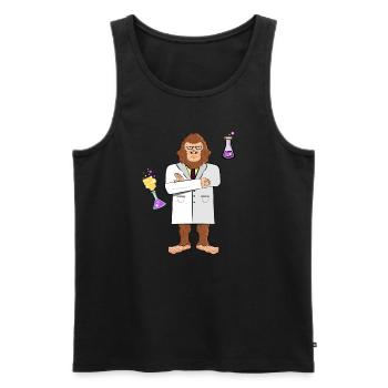 Bigfoot Scientist - Men's Premium Organic Tank Top - black - Front - Michal (187cm)