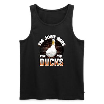 Ducks - I'm Just Here For The Ducks - Men's Premium Organic Tank Top - black - Front - Michal (187cm)