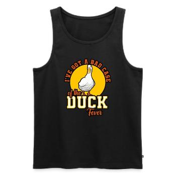Ducks - I've Got A Bad Case Of The Duck Fever - Men's Premium Organic Tank Top - black - Front - Michal (187cm)