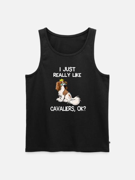 I Just Really Like Cavaliers - Men's Premium Organic Tank Top - black