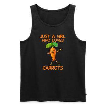 Just A Girl Who Loves Carrots - Men's Premium Organic Tank Top - black - Front - Michal (187cm)