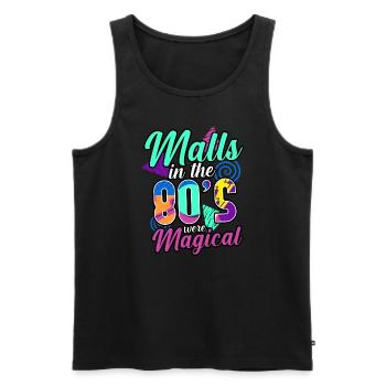 80s Malls In The 80s Were Magical - Men's Premium Organic Tank Top - black - Front - Michal (187cm)