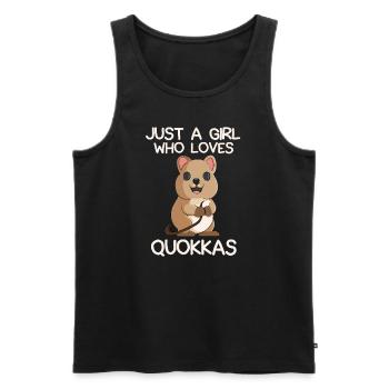 Just A Girl Who Loves Quokkas - Men's Premium Organic Tank Top - black - Front - Michal (187cm)