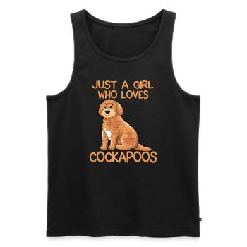 Just A Girl Who Loves Cockapoos - Men's Premium Organic Tank Top - black - Front - Michal (187cm)