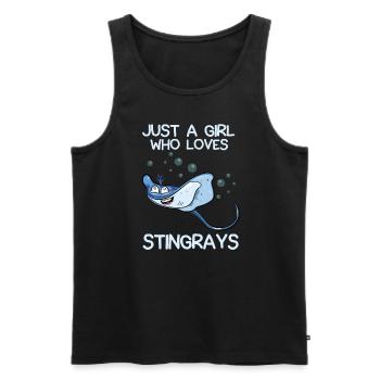 Just A Girl Who Loves Stingrays - Men's Premium Organic Tank Top - black - Front - Michal (187cm)