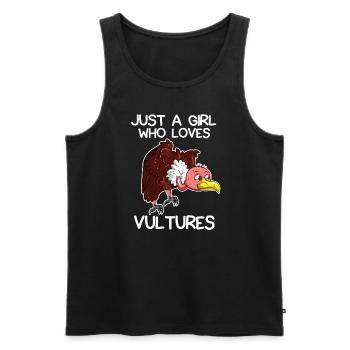 Just A Girl Who Loves Vultures - Men's Premium Organic Tank Top - black - Front - Michal (187cm)