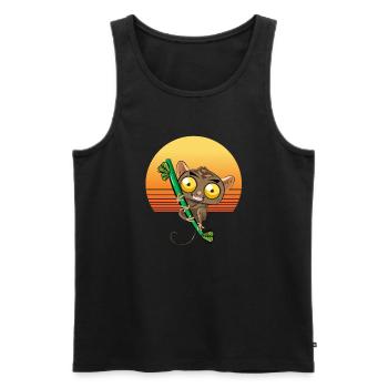 Tarsier Sun - Men's Premium Organic Tank Top - black - Front - Michal (187cm)