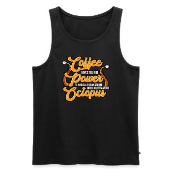 Coffee Gives You The Power To Magically Transform - Men's Premium Organic Tank Top - black - Front - Michal (187cm)