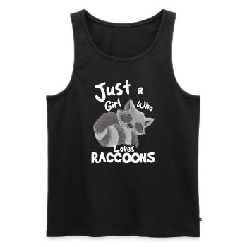 Just A Girl Who Loves Raccoons - Men's Premium Organic Tank Top - black - Front - Michal (187cm)