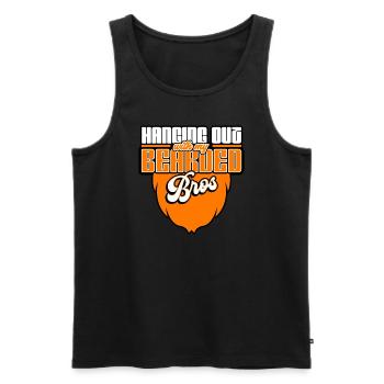Hanging Out With My Bearded Bros - Men's Premium Organic Tank Top - black - Front - Michal (187cm)