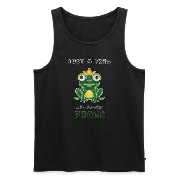 Just A Girl Who Loves Frogs - Men's Premium Organic Tank Top - black - Front - Michal (187cm)
