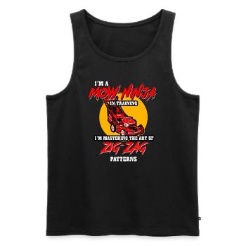 Lawn Care I'm A Mow Ninja In Training - Men's Premium Organic Tank Top - black - Front - Michal (187cm)