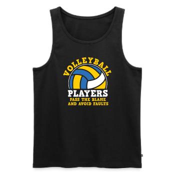 Volleyball Players Pass The Blame And Avoid Faults - Men's Premium Organic Tank Top - black - Front - Michal (187cm)