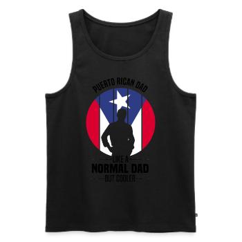 Puerto Rico Flagge | Puerto Ricaner Geschenkideen - Männer Premium Bio Tank Top - Schwarz - Vorne - Michal (187cm)
