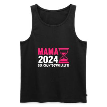 Werdende Mama 2024 - Männer Premium Bio Tank Top - Schwarz - Vorne - Michal (187cm)