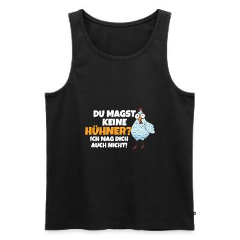 Huhn Hühnerstall Bauernhof Bauer Landwirt Hühner - Männer Premium Bio Tank Top - Schwarz - Vorne - Michal (187cm)