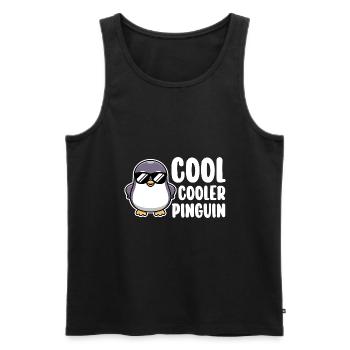 Pinguin - Männer Premium Bio Tank Top - Schwarz - Vorne - Michal (187cm)