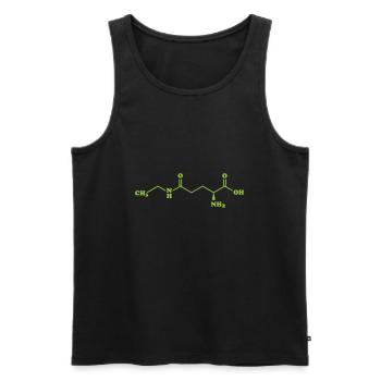 Tea Theanine Molecular Chemical Formula - Men's Premium Organic Tank Top - black - Front - AI Model Male 178 light (178cm)