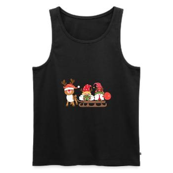 Noël Noël Gnomies - Débardeur bio Premium Homme - noir - Devant - Michal (187cm)
