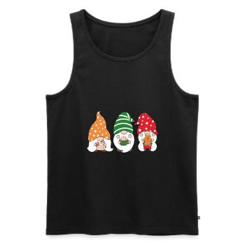 Noël Noël Gnomies - Débardeur bio Premium Homme - noir - Devant - Michal (187cm)