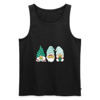Noël Noël Gnomies - Débardeur bio Premium Homme - noir - Devant - Michal (187cm)