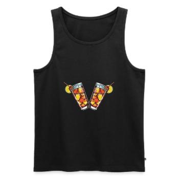 Limonade Getränk - Männer Premium Bio Tank Top - Schwarz - Vorne - Michal (187cm)