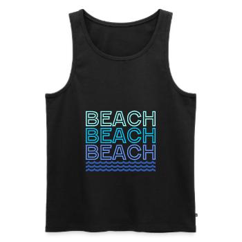 GRANDES VACANCES - Débardeur bio Premium Homme - noir - Devant - AI Model Male 178 light (178cm)