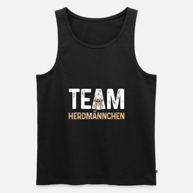 Erdmännchen Herdmännchen - Männer Premium Bio Tank Top - Schwarz