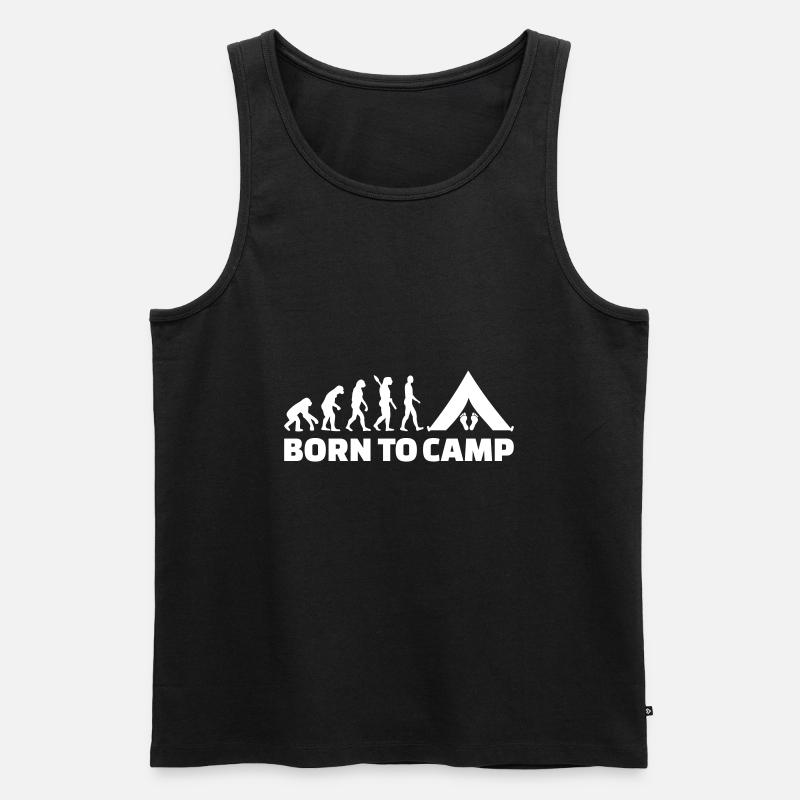 Camping - Männer Premium Bio Tank Top - Schwarz