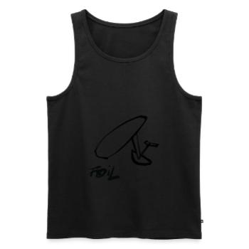 Foil Board - Men's Premium Organic Tank Top - black - Front - AI Model Male 178 light (178cm)