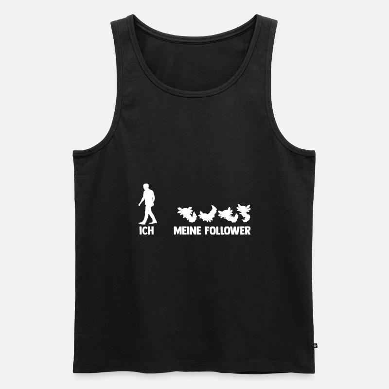 Axolotl - Männer Premium Bio Tank Top - Schwarz