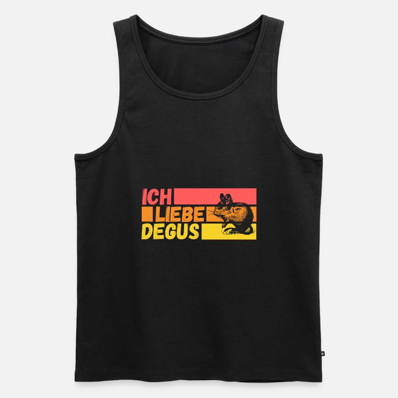 Ich Liebe Degus - Männer Premium Bio Tank Top - Schwarz