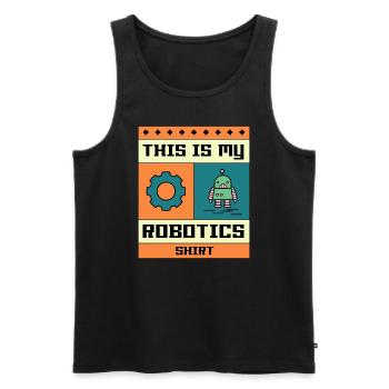 Robotics Engineer Mechanics Electro Student - Men's Premium Organic Tank Top - black - Front - Michal (187cm)