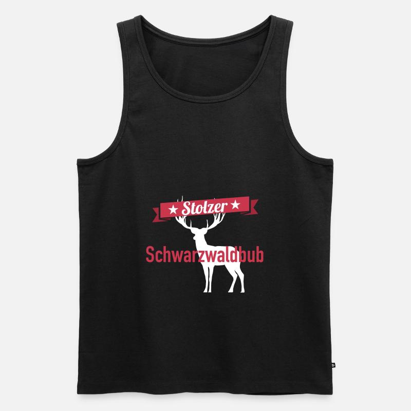 Stolzer Schwarzwaldbub Schwarzwald Design - Männer Premium Bio Tank Top - Schwarz