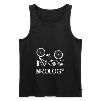 Bikology bike biking bike bike racing bike fixie - Men's Premium Organic Tank Top - black - Front - Michal (187cm)