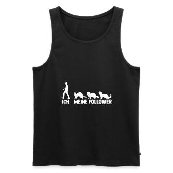 Ich und meine Follower Frettchen - Männer Premium Bio Tank Top - Schwarz - Vorne - Michal (187cm)