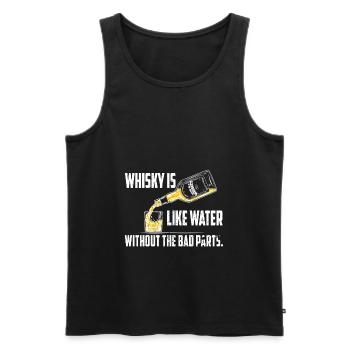 Whisky - Männer Premium Bio Tank Top - Schwarz - Vorne - Michal (187cm)