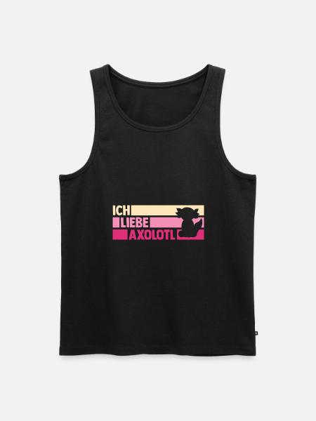 Axolotl - Männer Premium Bio Tank Top - Schwarz