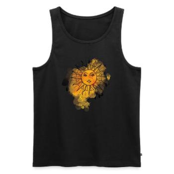 Dark Sun - Männer Premium Bio Tank Top - Schwarz - Vorne - AI Model Male 178 light (178cm)
