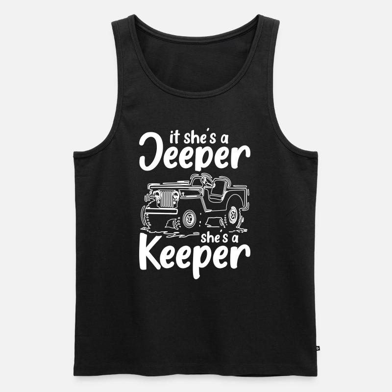 Jeeper and Keeper - Männer Premium Bio Tank Top - Schwarz
