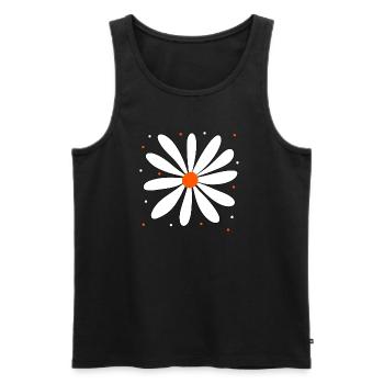 Marguerite Flower Blossom Daisy Floral Floral - Men's Premium Organic Tank Top - black - Front - AI Model Male 178 light (178cm)