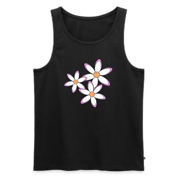 Daisies Daisies Flower Vine Flower Floral - Men's Premium Organic Tank Top - black - Front - AI Model Male 178 light (178cm)