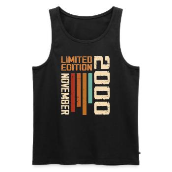 2000 November Birthday gift. November 2000 - Men's Premium Organic Tank Top - black - Front - Michal (187cm)