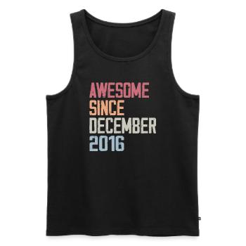Birthday December 2016 The original 2016 December - Men's Premium Organic Tank Top - black - Front - Michal (187cm)