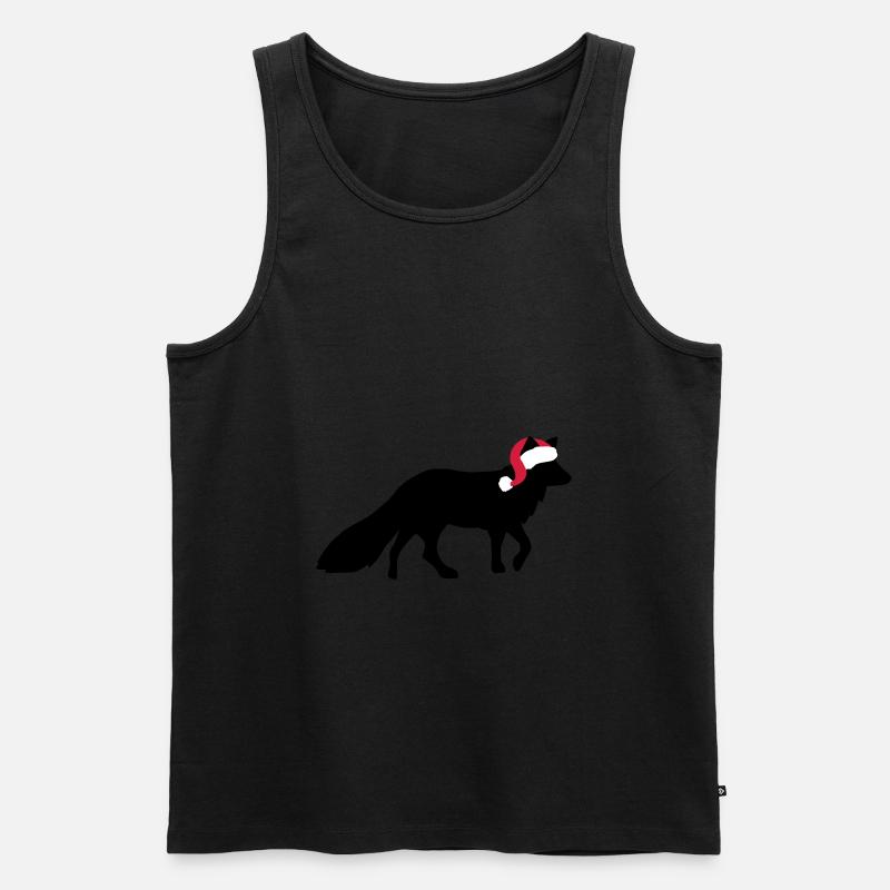 Fuchs Weihnachten - Weihnachtsgeschenk - Männer Premium Bio Tank Top - Schwarz
