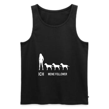 Ich und Meine Follow Hunde Frauchen hundefreund - Männer Premium Bio Tank Top - Schwarz - Vorne - Michal (187cm)