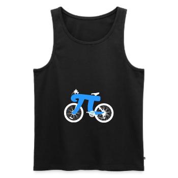 Pi Fahrrad Mathe - Männer Premium Bio Tank Top - Schwarz - Vorne - Michal (187cm)