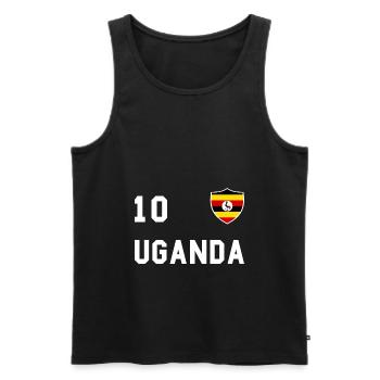 Uganda Flagge, Geschenk - Männer Premium Bio Tank Top - Schwarz - Vorne - AI Model Male 178 light (178cm)